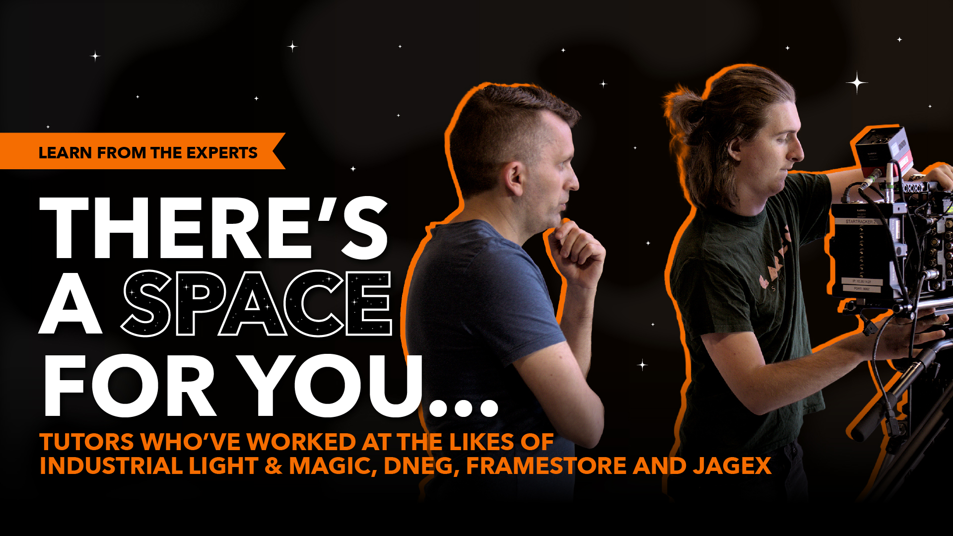 Clearing asset with 'space for you industry', tutor messaging.