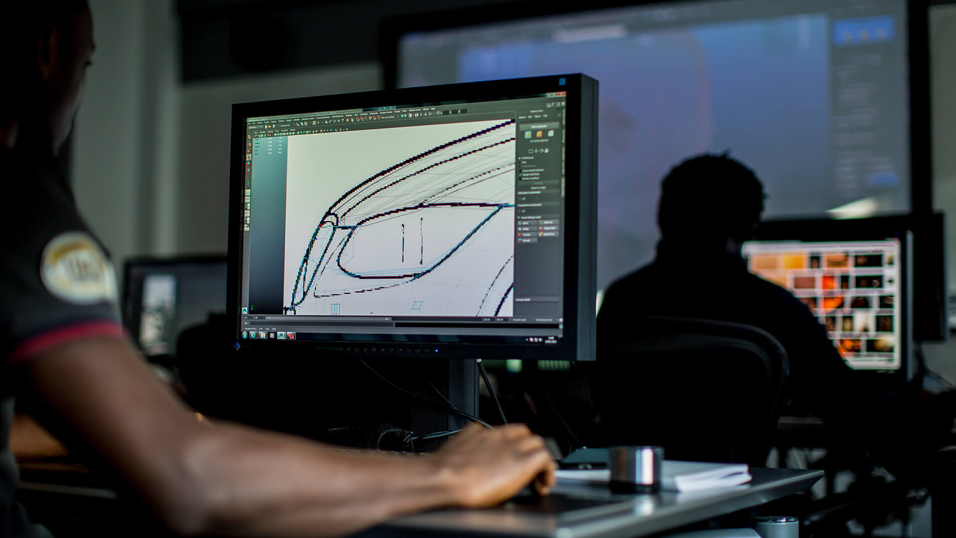 Student modelling a car headlight
