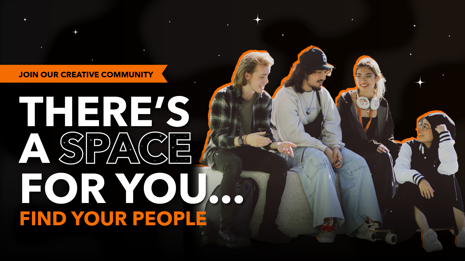 Clearing asset with 'space for you industry', find your people messaging.